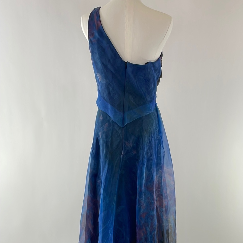 Rene Ruiz Blue Organza Gown, Size 4 - Picture 16 of 16